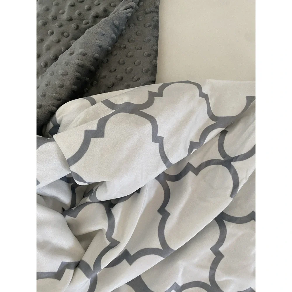 Royhorn Duvet Cover Minky Dot Sensory Fabric Twin Size 48